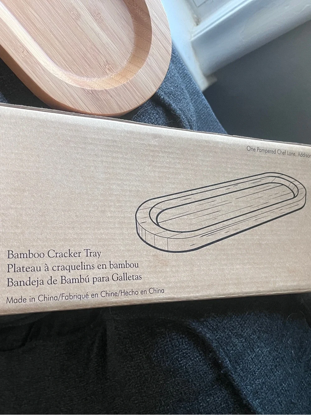 Bamboo Oval Serving Cracker Tray - Natural - Pampered Che